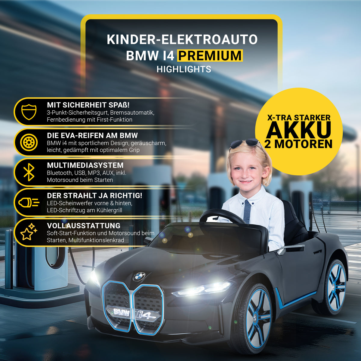 Kinder-Elektroauto BMW i4 Premium