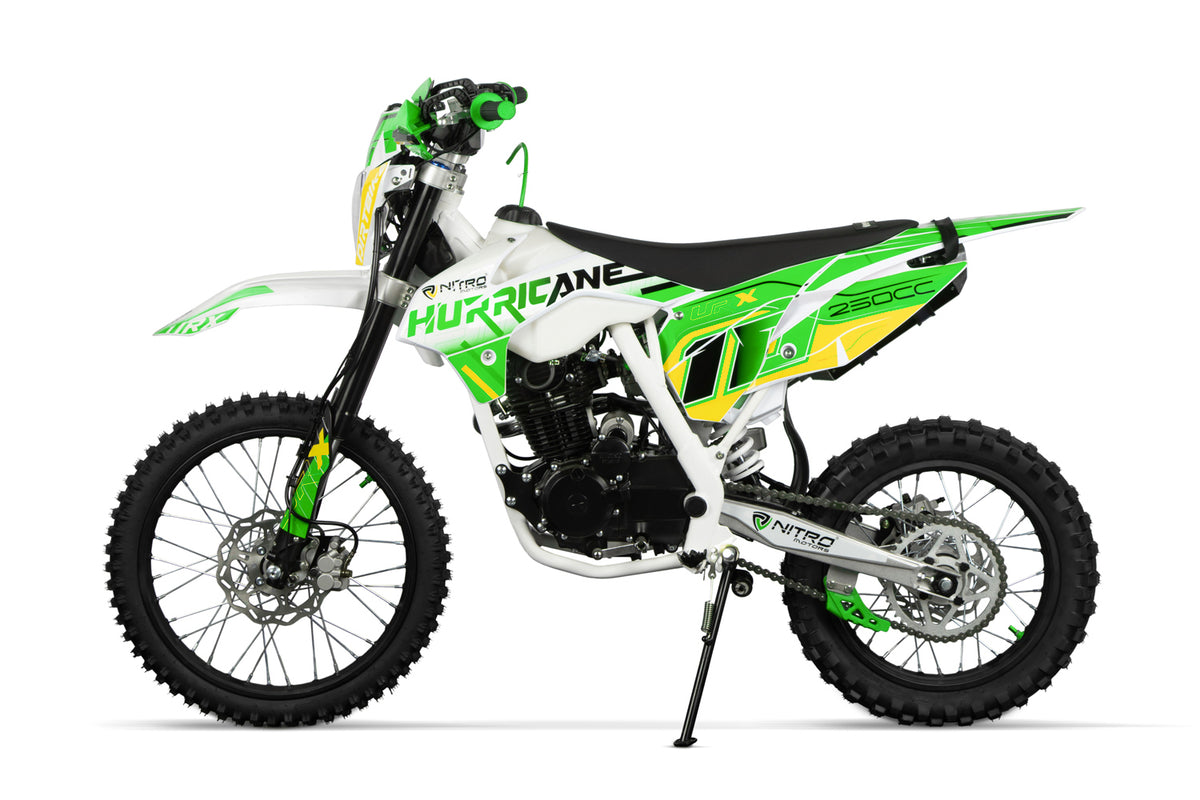 Dirtbike 250cc Nitro HURRICANE Tornado UX URX 19/16 Kick und E-Start
