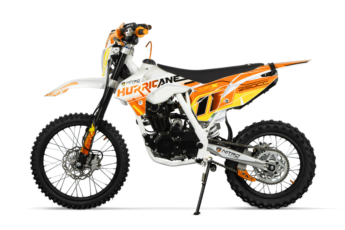 Dirtbike 250cc Nitro HURRICANE Tornado UX URX 19/16 Kick und E-Start