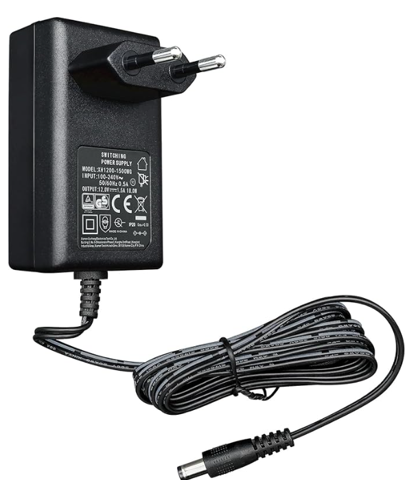 Ladegerät 12 V 1,5 A/1500 mA / Runder Stecker