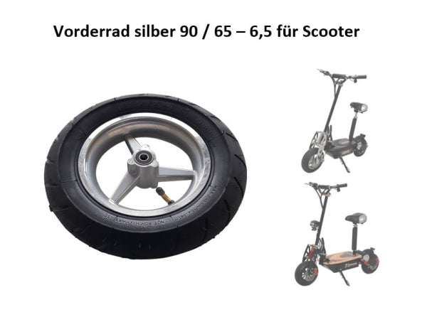 Vorderrad silber 90 / 65 - 6,5 für Scooter