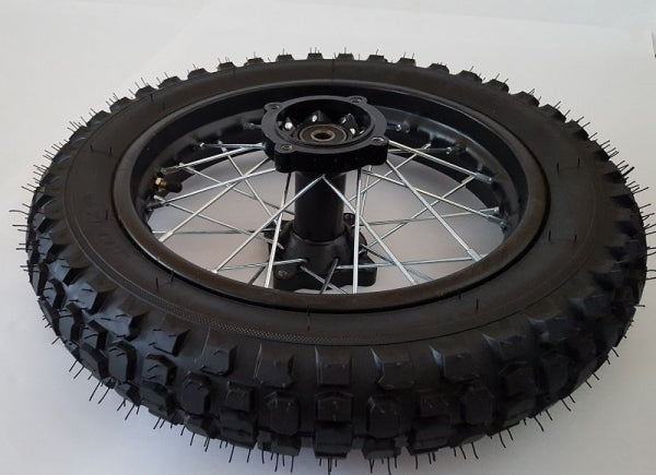 Felgen-Reifenset 12 Zoll hinten für Dirtbike Kayo TSD 125 und TSD 110 und andere Fahrzeuge mit 12 Zoll Bereifung