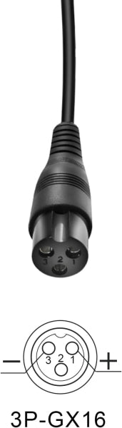 Ladegerät für 1000-2000 Watt 48 Volt Blei Akkus 12mm Stecker mit Gebläse