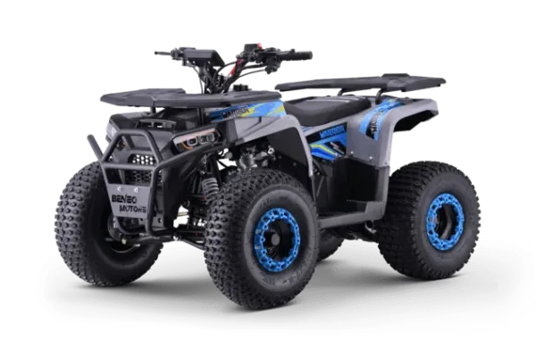 Quad fuer Kinder 125 ccm Beneo Motors Warrior Ab 8 Jahren Rueckwaertsgang Geschwindigkeitsbegrenzung und E-Start Display