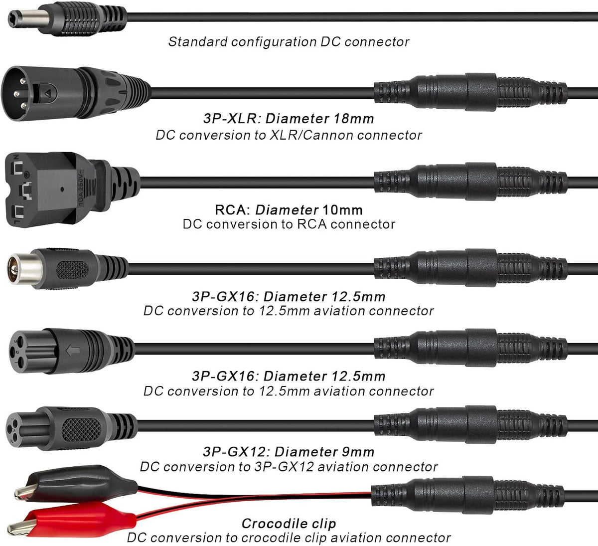 Ladegerät 60 Volt 3A 6 verschiedene Stecker für Blei Akku