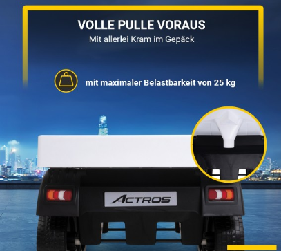 Kinder-Elektroauto Mercedes Benz Actros Truck, lizenziert, 180 Watt, Allrad, 3-6 km/h, Stoßdämpfer