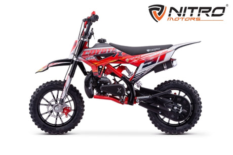 NITRO MOTORS 49cc mini Kinder Dirtbike Coyote VX E-Pullstart DLX 10" NEU