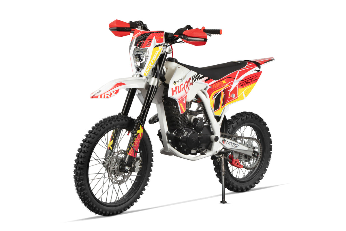 Dirtbike 250cc Nitro HURRICANE Tornado UX URX 19/16 Kick und E-Start