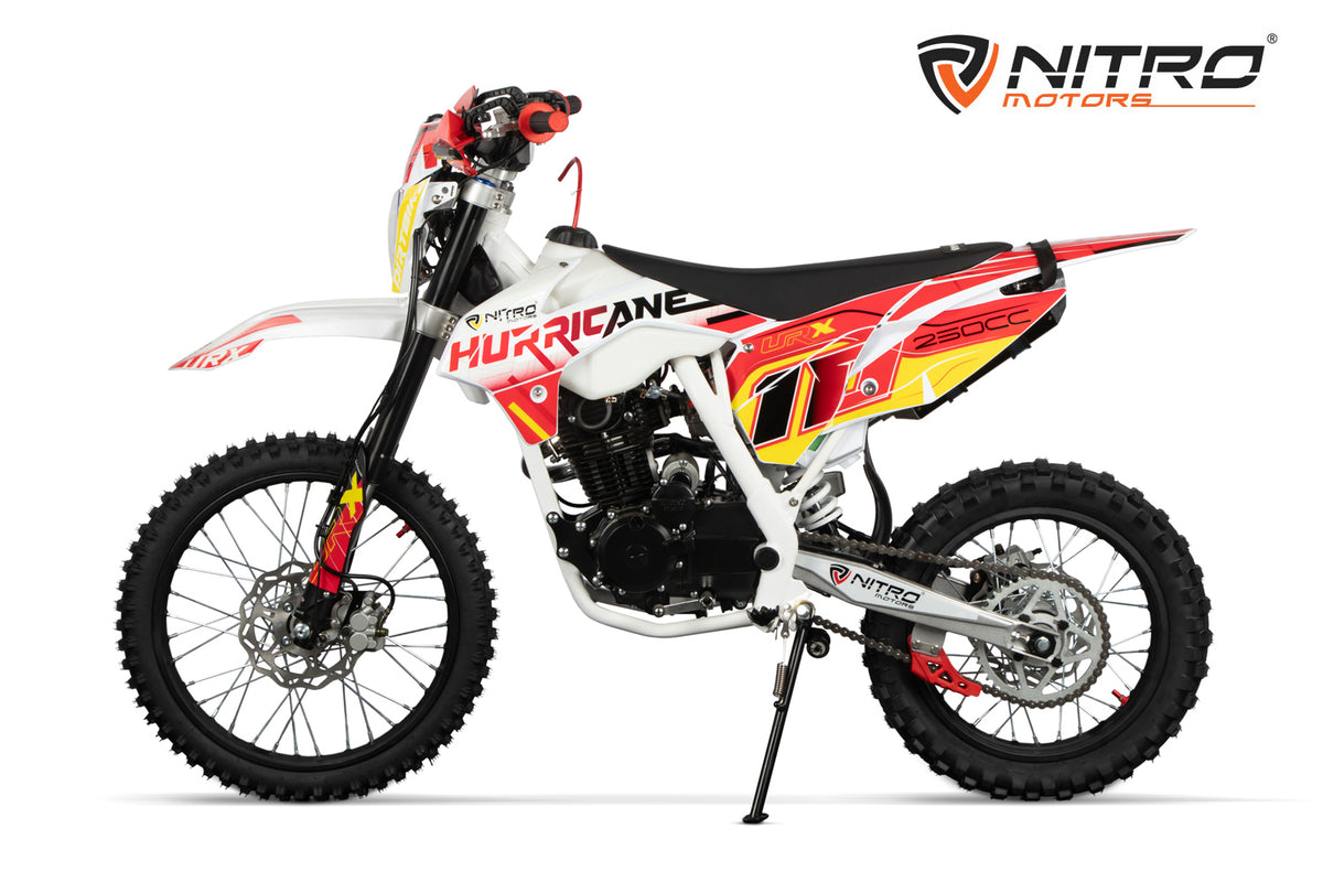 Dirtbike 250cc Nitro HURRICANE Tornado UX URX 19/16 Kick und E-Start