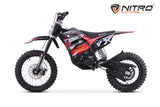 E-Cross Nitro Tiger 2000 Watt 60 Volt Dirtbike VX 60V 15,6Ah Lithium Akku14"12 Bereifung