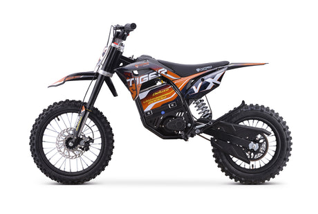 E-Cross Nitro Tiger 2000 Watt 60 Volt Dirtbike VX 60V 15,6Ah Lithium Akku14"12 Bereifung