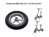 Vorderrad silber 90 / 65 - 6,5 für Scooter