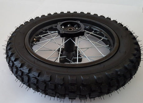 Felgen-Reifenset 12 Zoll hinten für Dirtbike Kayo TSD 125 und TSD 110 und andere Fahrzeuge mit 12 Zoll Bereifung