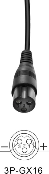 Ladegerät für 1000-2000 Watt 48 Volt Blei Akkus 12mm Stecker mit Gebläse