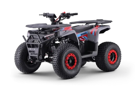 Quad fuer Kinder 125 ccm Beneo Motors Warrior Ab 8 Jahren Rueckwaertsgang Geschwindigkeitsbegrenzung und E-Start Display