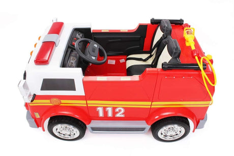 Elektro-Feuerwehrauto Kinderauto mit Blaulicht und Sirene 2x45W