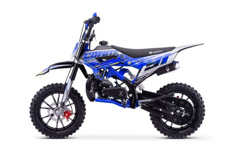 NITRO MOTORS 49cc mini Kinder Dirtbike Coyote VX E-Pullstart DLX 10" NEU