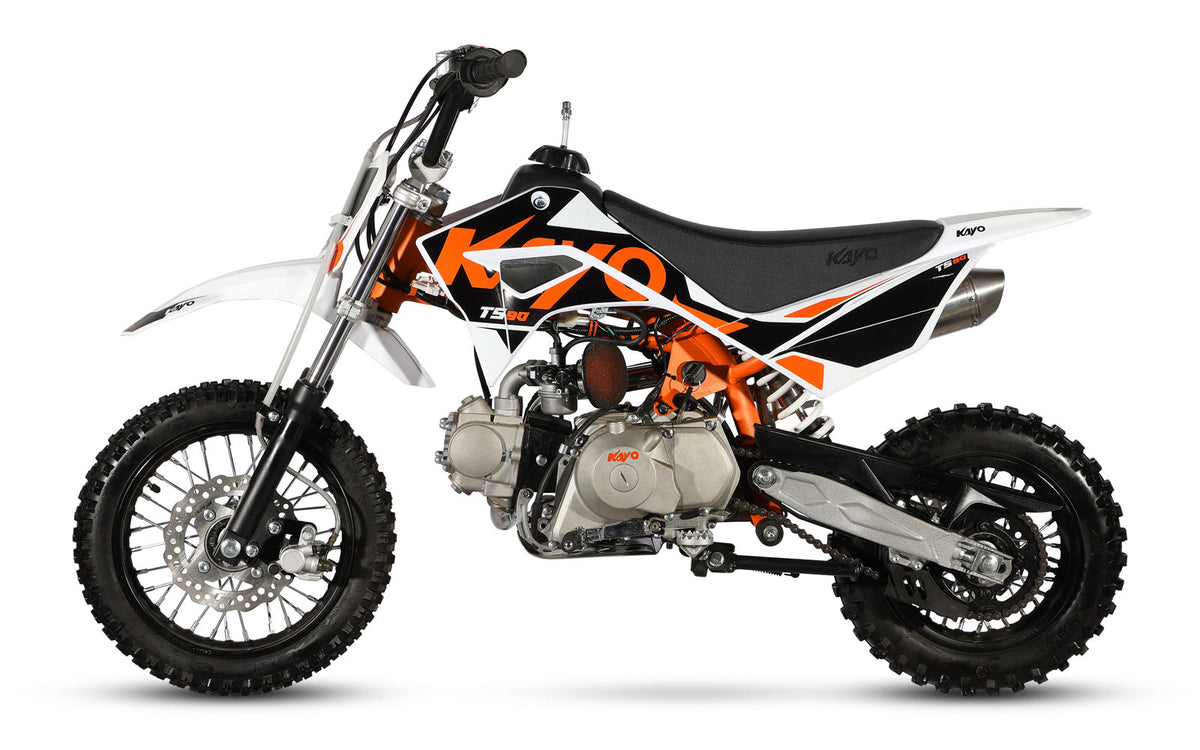 Kayo TS 90 Kindermotocross E-Start Kindermotocross 10/12 Bereifung 4 Gang Semiautomatik