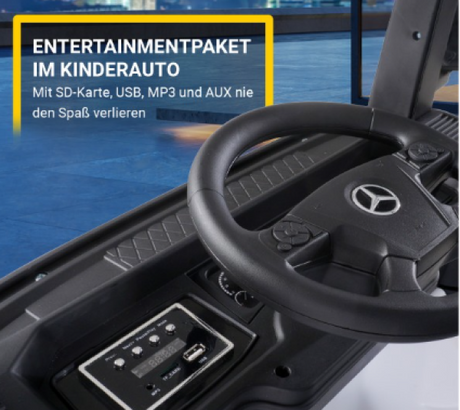 Kinder-Elektroauto Mercedes Benz Actros Truck lizenziert 180 Watt Allrad