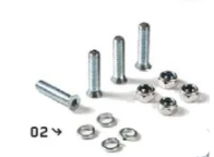 Kettenrad Schraubenset 4x Innen Sechskant Senkkopfschrauben M8x33mm, 4x Stoppmuttern und 4x Sicherungs-Federringe
