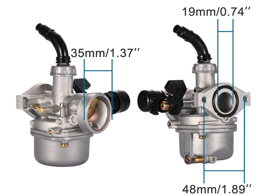 Vegaser PZ 19 für 4 Takt Motoren von 50-125ccm