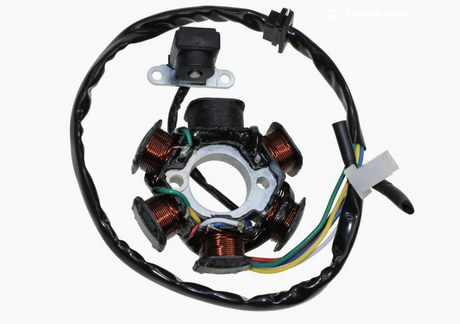 Zündung Magneto Coil Lichtmaschine 6 Spulen für 50-125ccm 4 Takt Motoren
