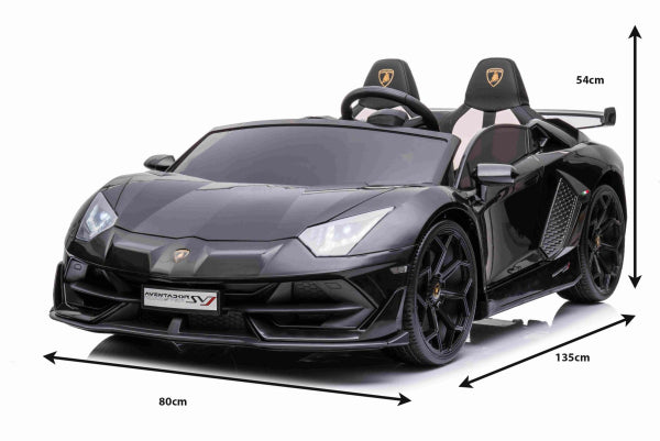Elektroauto für Kinder Lamborghini Aventador 24V für zwei Benutzer MP4-Player, vertikal öffnende Türen, 2x45W Motor, 24V Batterie, 2,4 GHz Fernbedienung