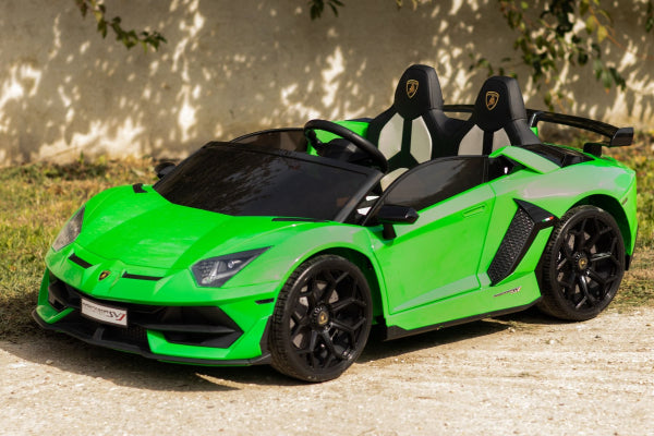 Elektroauto für Kinder Lamborghini Aventador 24V für zwei Benutzer MP4-Player, vertikal öffnende Türen, 2x45W Motor, 24V Batterie, 2,4 GHz Fernbedienung