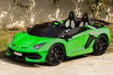 Elektroauto für Kinder Lamborghini Aventador 24V für zwei Benutzer MP4-Player, vertikal öffnende Türen, 2x45W Motor, 24V Batterie, 2,4 GHz Fernbedienung