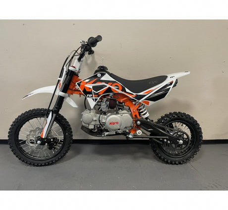 Kayo Dirtbike Kindermotocross TD125 mit 12/14 Raeder 4 Gang Schaltgetriebe