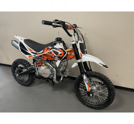 Kayo Dirtbike Kindermotocross TD125 mit 12/14 Raeder 4 Gang Schaltgetriebe