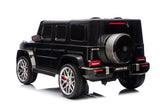 Elektrisches Kinderauto Mercedes-Benz G63 AMG 4x4, Zweisitzer, schwarz, MP3-Player mit USB/AUX- und Bluetooth-Anschluss, Allradantrieb (4x4), Lithium-Batterie, EVA-Räder mit Federung