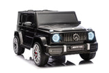 Elektrisches Kinderauto Mercedes-Benz G63 AMG 4x4, Zweisitzer, schwarz, MP3-Player mit USB/AUX- und Bluetooth-Anschluss, Allradantrieb (4x4), Lithium-Batterie, EVA-Räder mit Federung
