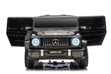 Elektrisches Kinderauto Mercedes-Benz G63 AMG 4x4, Zweisitzer, schwarz, MP3-Player mit USB/AUX- und Bluetooth-Anschluss, Allradantrieb (4x4), Lithium-Batterie, EVA-Räder mit Federung